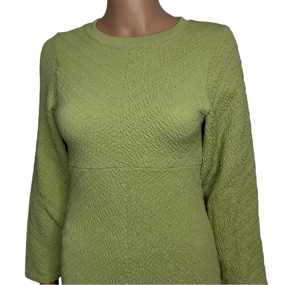 Free People Gabby Seamless Sweater Midi Dress NWT Green size M/L - Picture 7 of 12